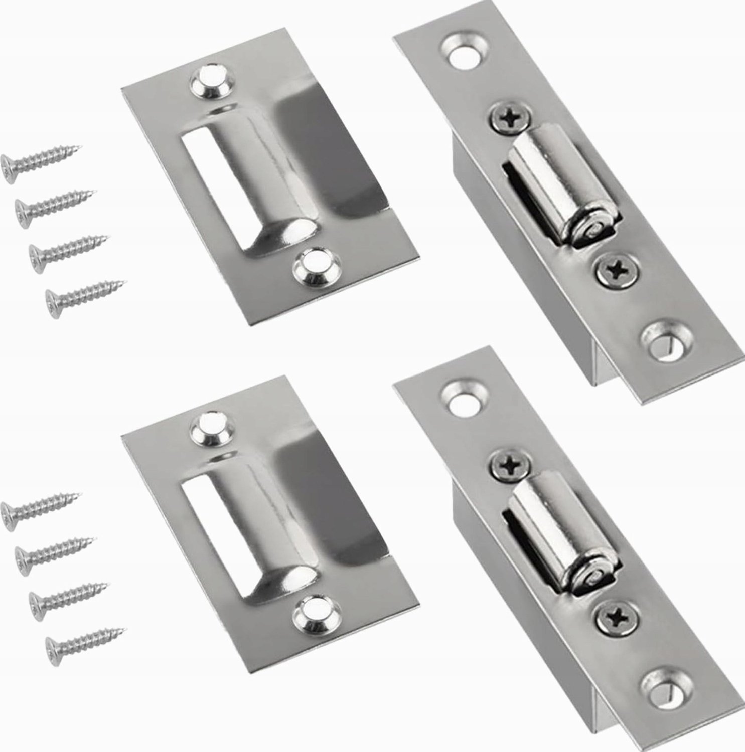 2x Kogelvanger Deur RVS 20mm Verborgen Verstelbaar