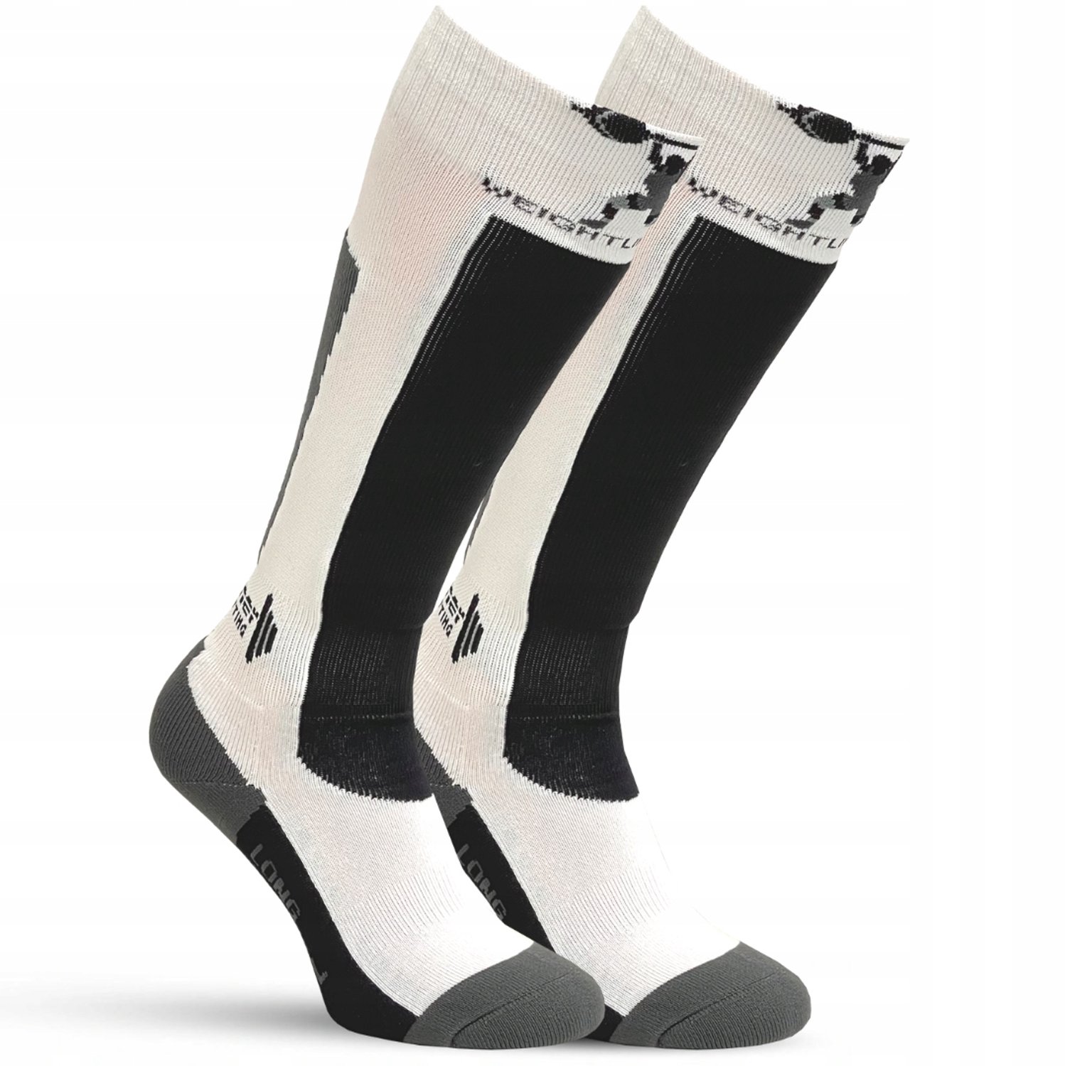 Berkner Long Sokken voor Gewichtheffen Bescherming & Grip Wit