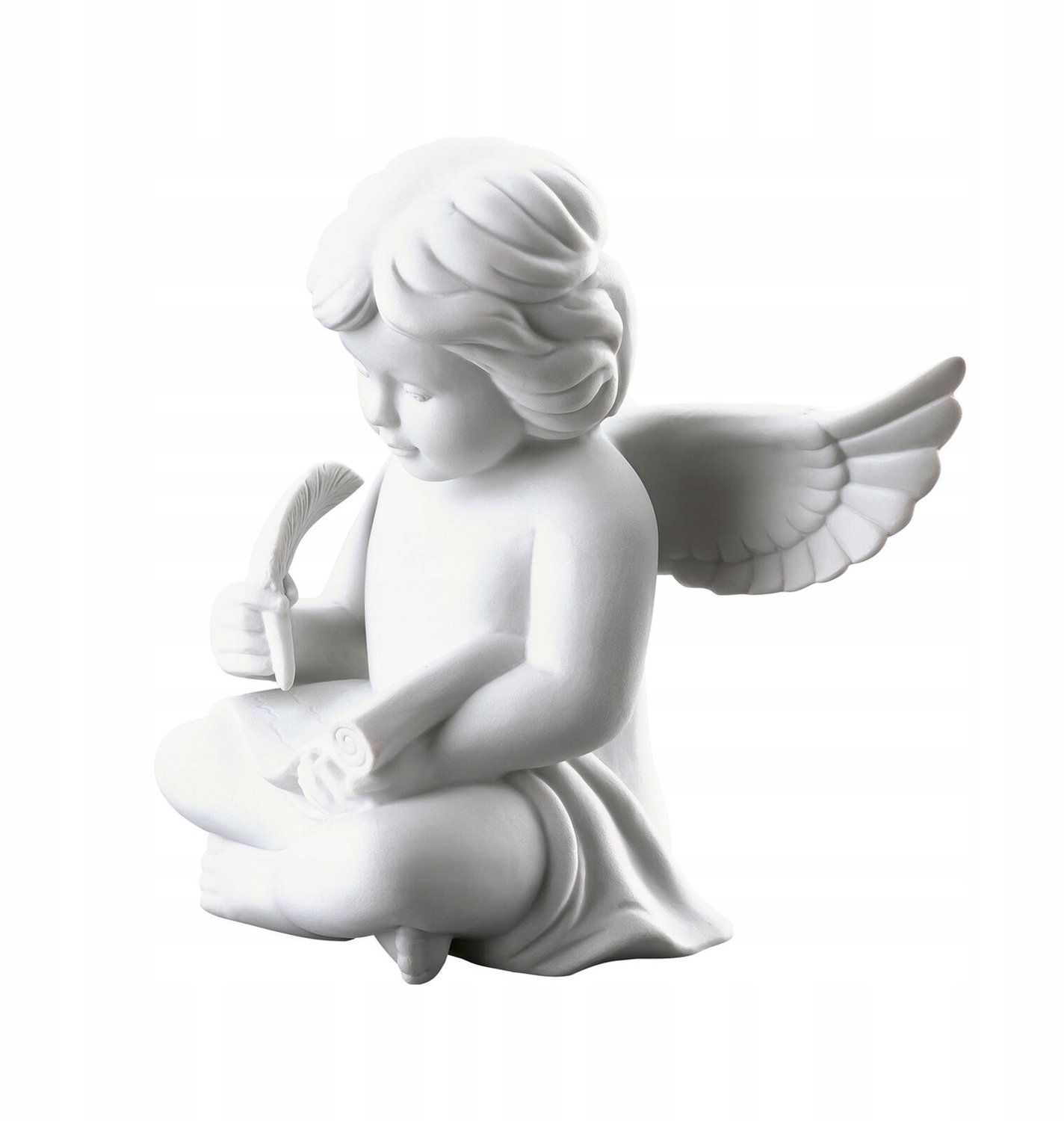 Grote Rosenthal Engel met Brief - Porseleinen Decoratie 15cm