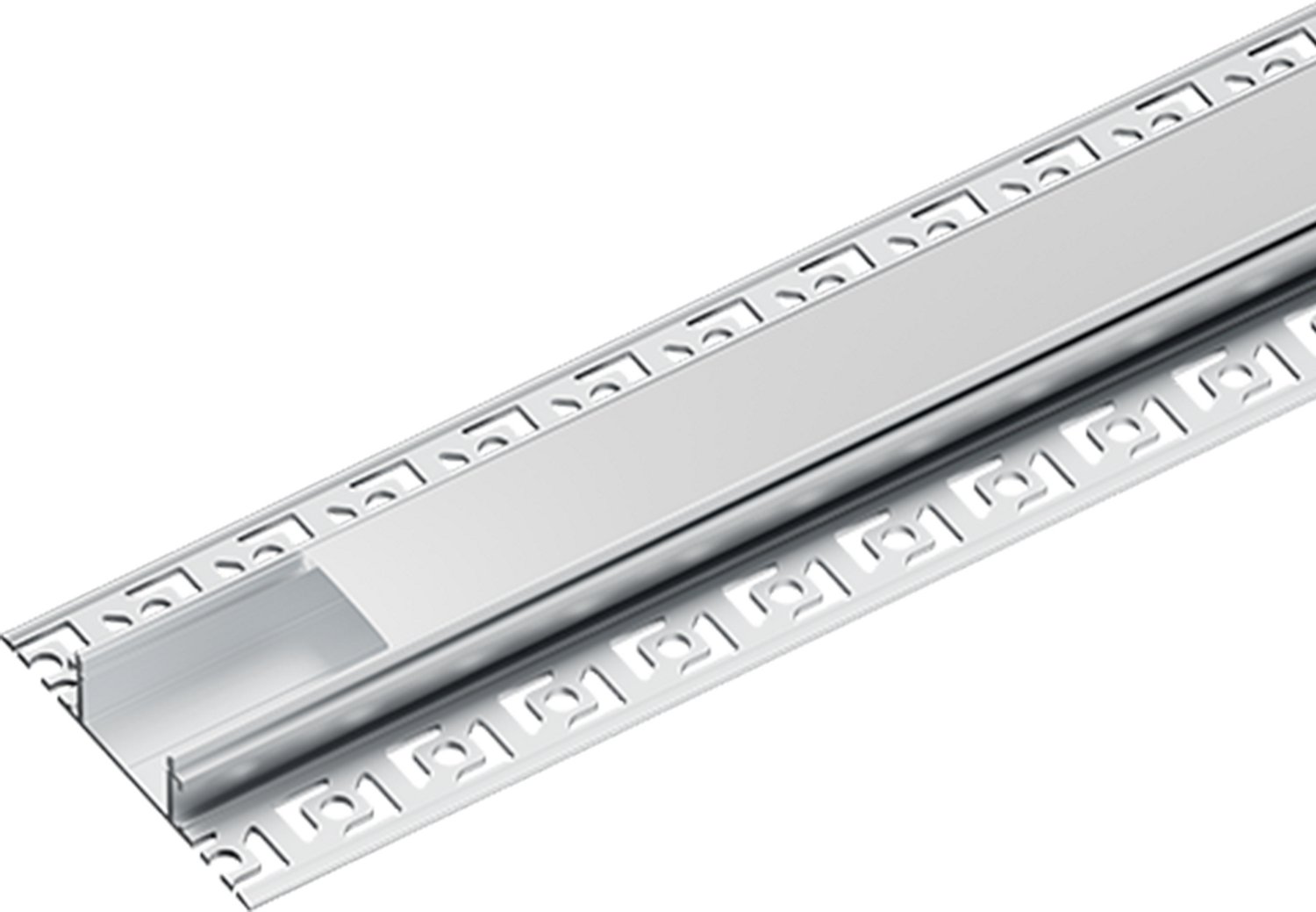 Riserva-LED Profiel-Natuurlijk Aluminium Profiel voor LED Strip-Met Acryl Diffuser-Bevestigingsaccessoires inbegrepen-2m 30 Stuks
