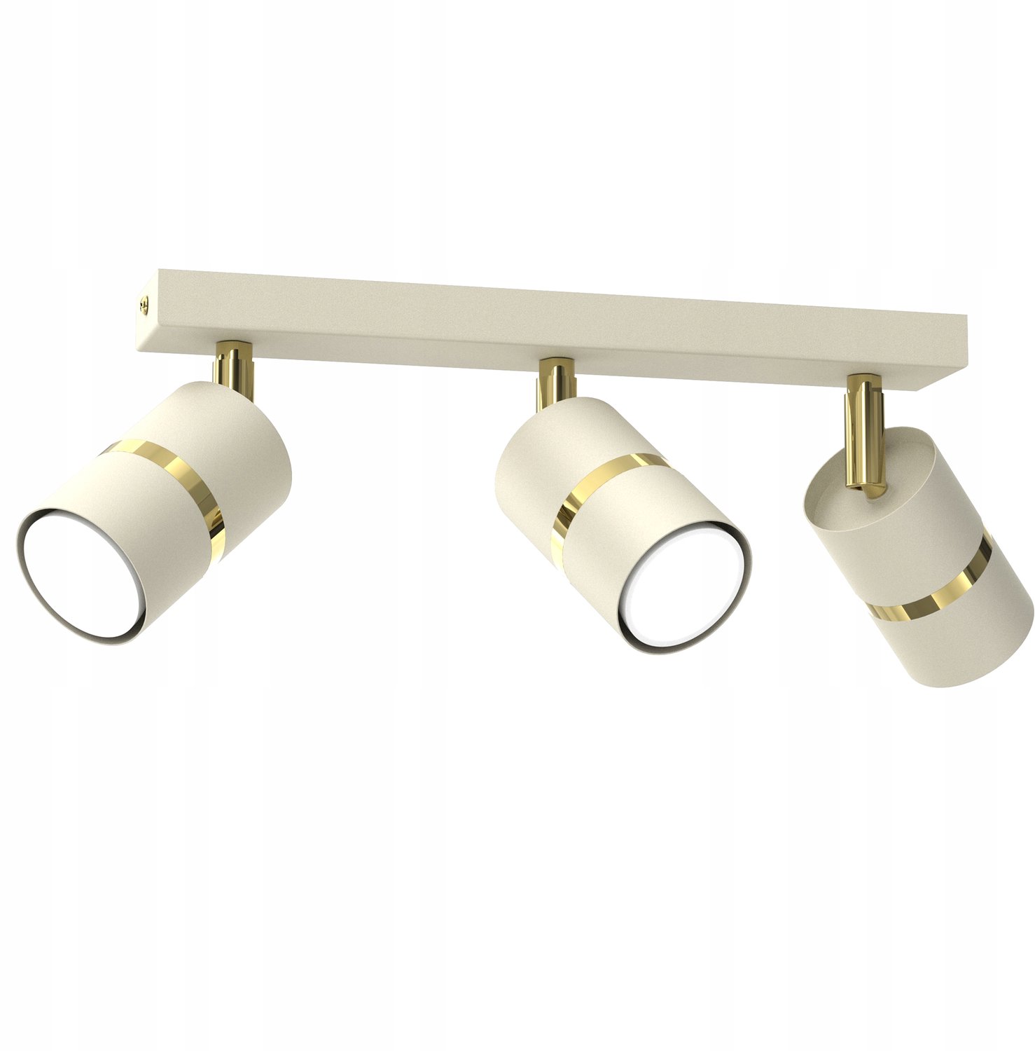 Verstelbare Plafondlamp Tuba 3x GU10 Beige Goud