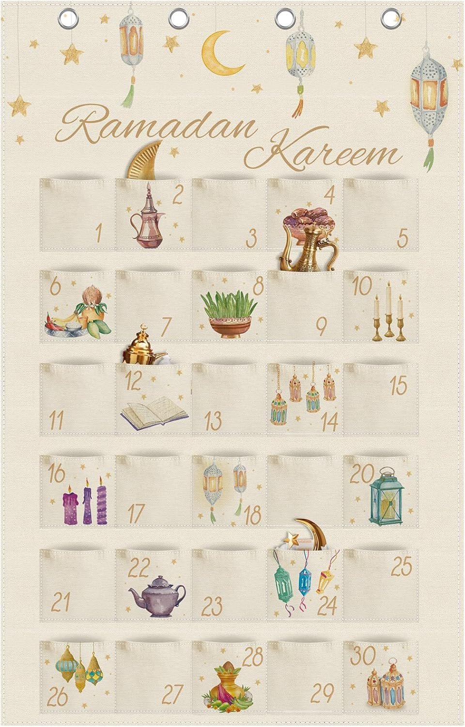 Famanu - Wandkalender Ramadan - Houd belangrijke data georganiseerd - Duurzaam materiaal - Onbekend kleur - Onbekend aantal stuks