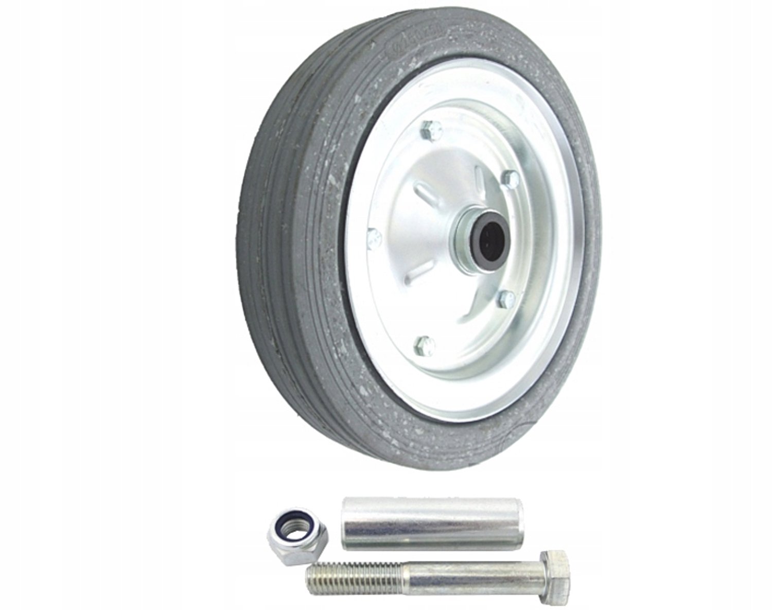 Metaal-rubber wiel 250mm voor transportkar - 200kg belastbaar