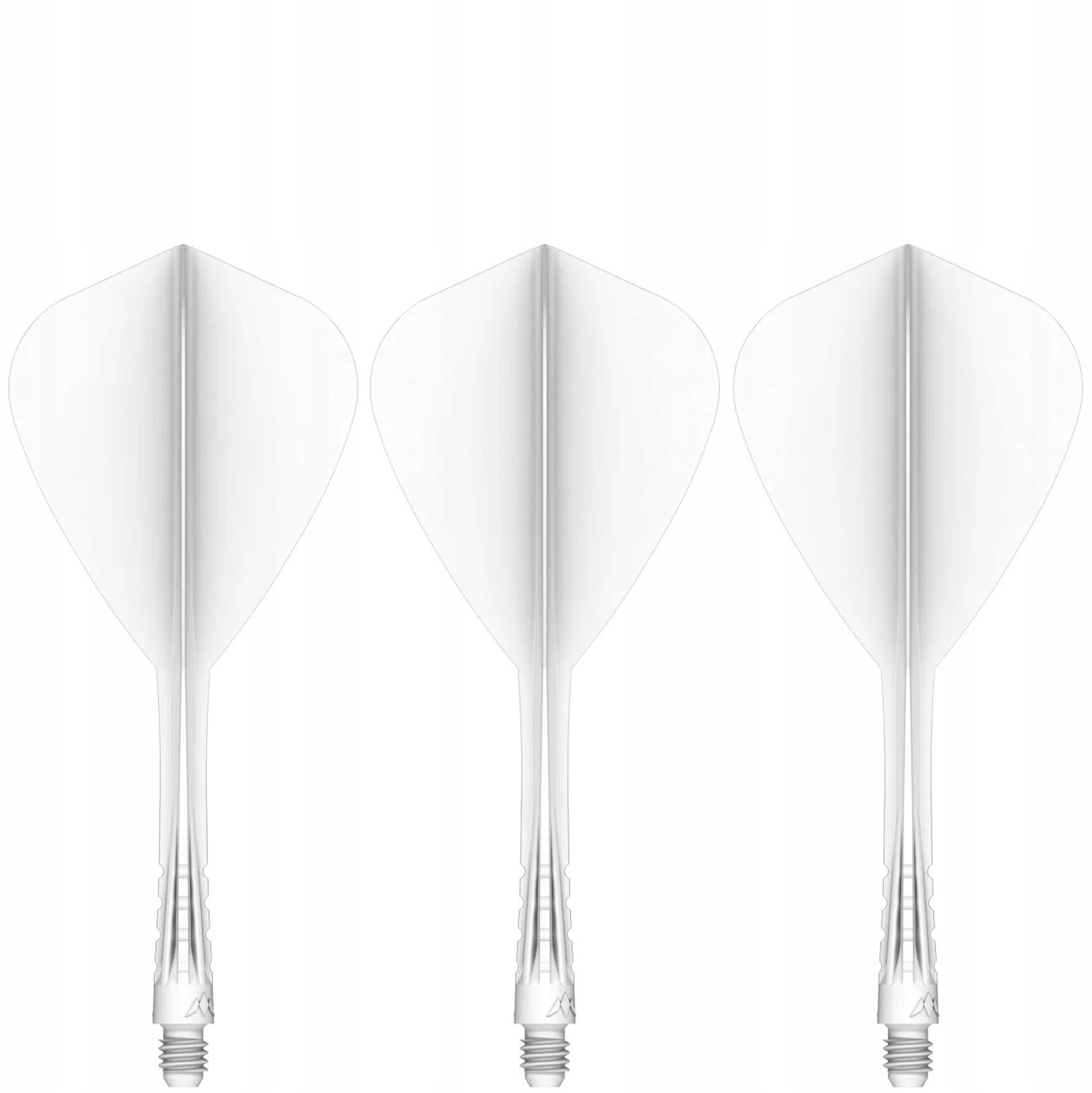 Merkloze Dart Pijltjes Vleugels Medium Kite Wit - 3 Stuks