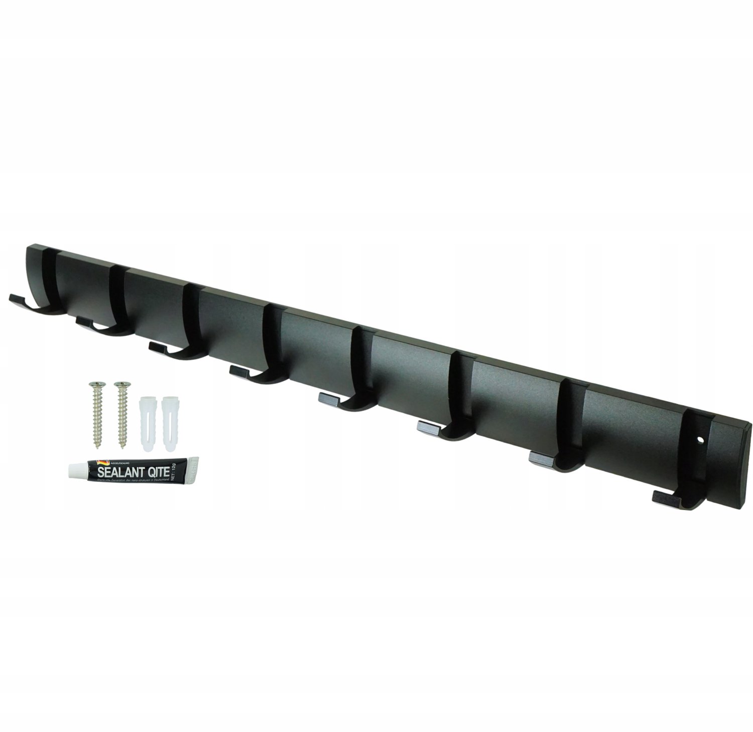 Opvouwbare Wandkapstok met 8 Haken - Zwart, Loft Stijl