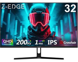 Gaming Monitor 32 Inch QHD 2560x1440 - 200 Hz Verversingssnelheid - 1 ms Reactietijd - IPS Paneel - FreeSync - VESA Wandmontage