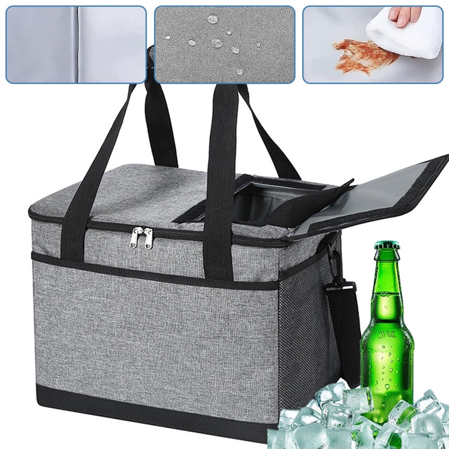 Grote Koeltas 35L Oxford 900D Waterdicht Opvouwbaar voor Picknick & Strand