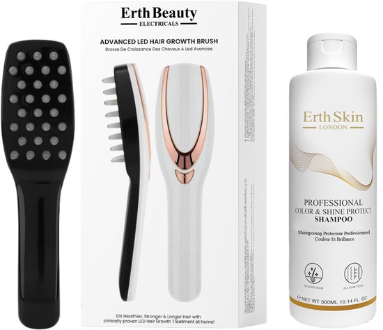 ErthSkin London LED Haargroeiborstel Duo Kleurbescherming Shampoo 1