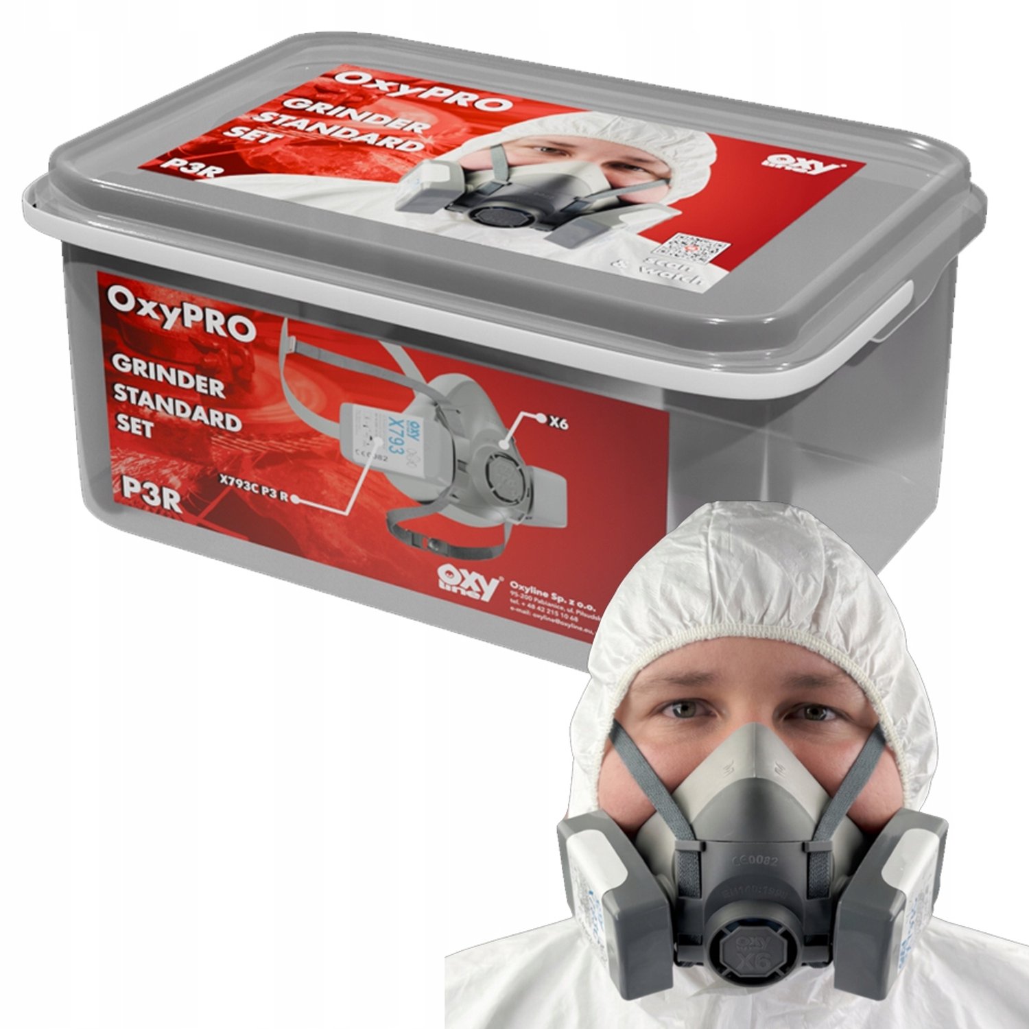 Stofmasker met P3 filters, maat M, voor slijpen en schuren