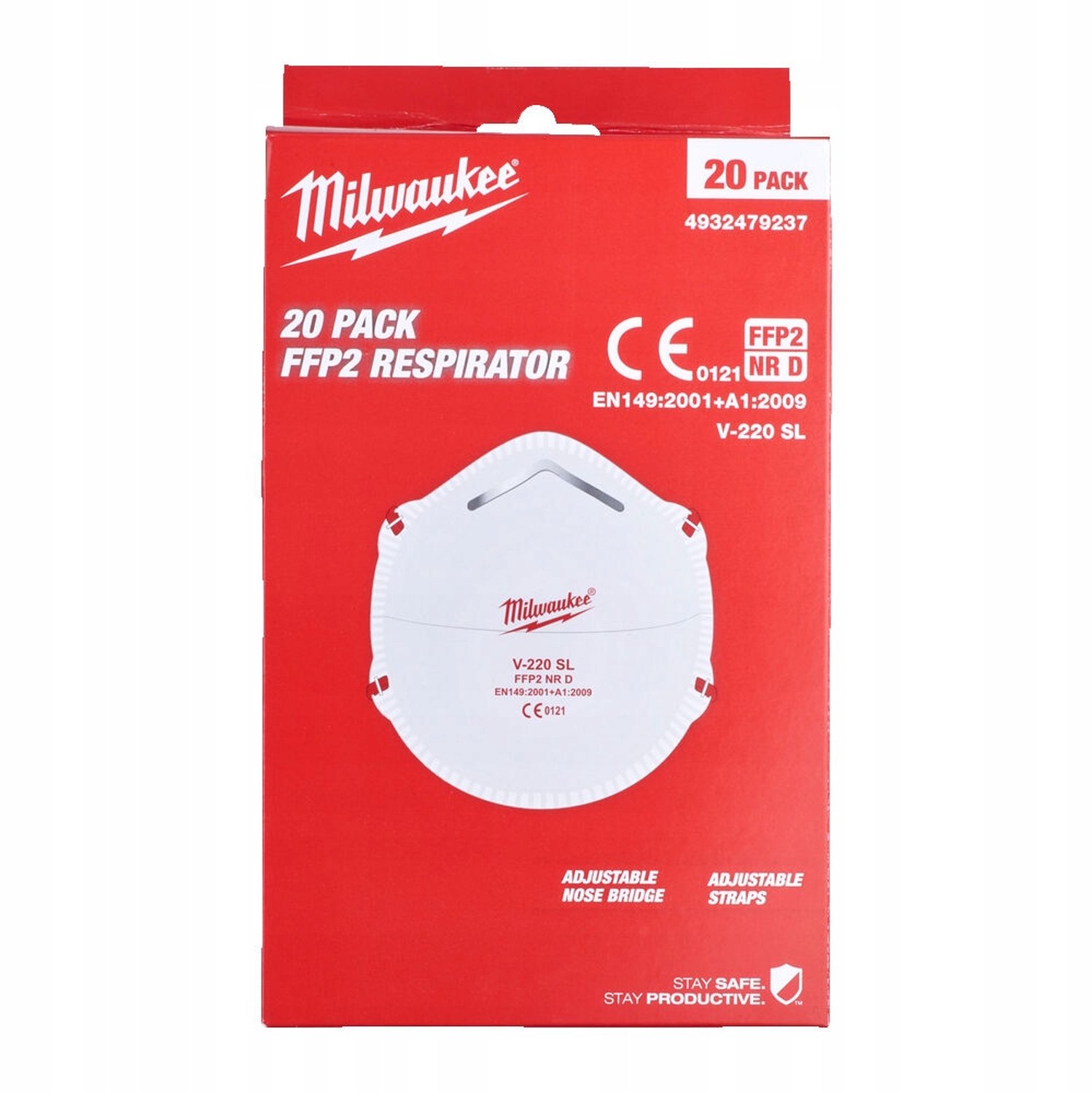 Milwaukee FFP2 Stofmasker - 20 stuks - 4932479237