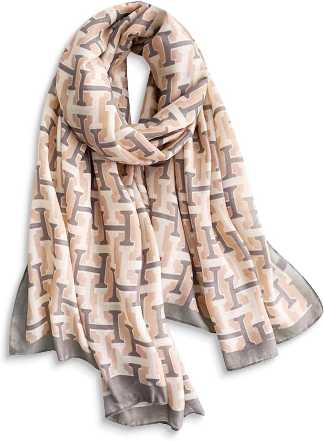 Vrouwen Katoen Linnen Sjaal met Bloemenprint - Lichtgewicht Lange Sjaal voor Dames, Ideaal als Wrap en Bescherming tegen de Zon