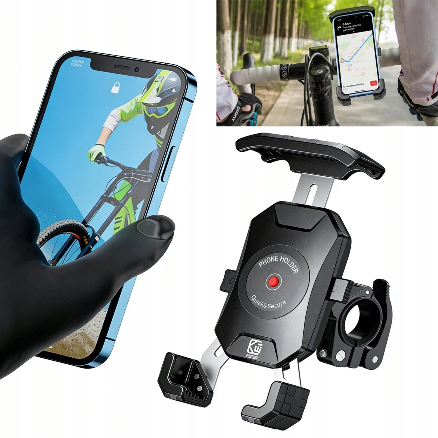 Universele Fiets Telefoonhouder - Sterk & Veilig