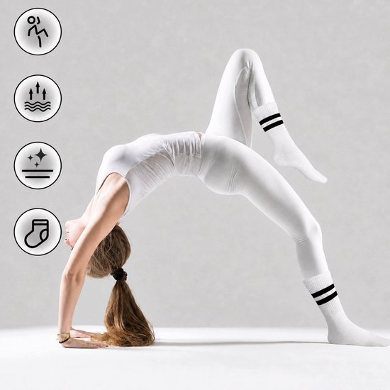 4 Paar Merkloze Antislip Sokken voor Yoga - Halve Kuit - Kleurenmix — afbeelding 3