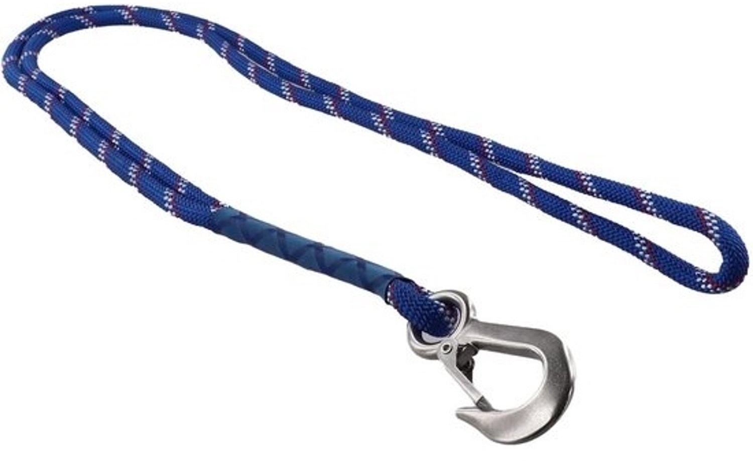 Schommeltouw met haken - Bevestigingstouw voor hangmat - Ontspannen buitenshuis - Roestvrijstalen haken - 100 cm - Blauw
