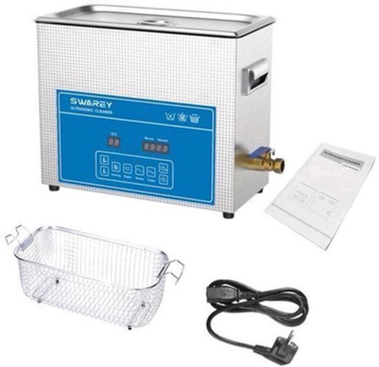 Ultrasoonreiniger – Ultrasoon Reinigingsapparaat – Ultrasone Cleaner – Ultrasonic Cleaner – Brillenreiniger – 6,5 Liter Inhoud – 40 kHz Frequentie & Verwarmingsfunctie