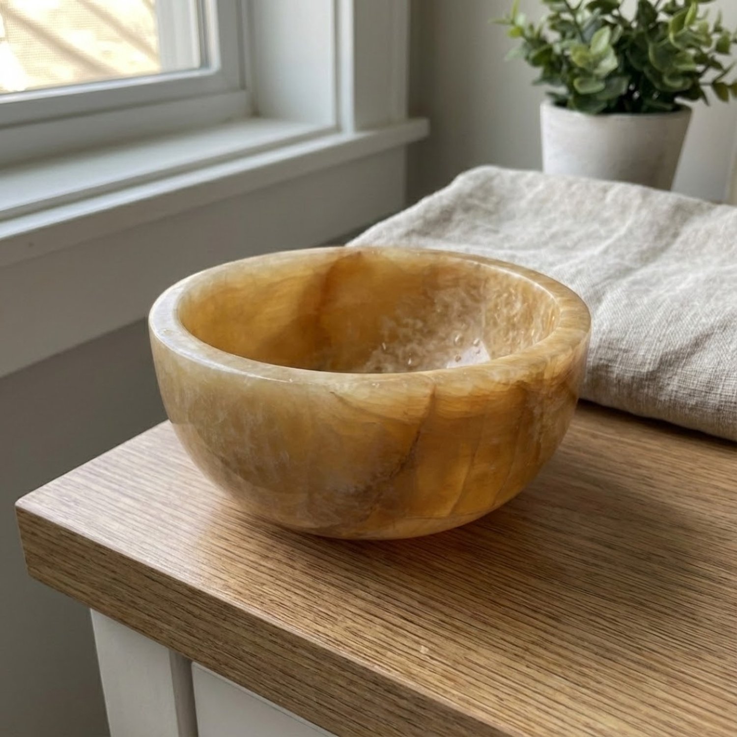 Teakea - Onyx Mini fonteinkom onyx Ø25 x 12 cm - gepolijst