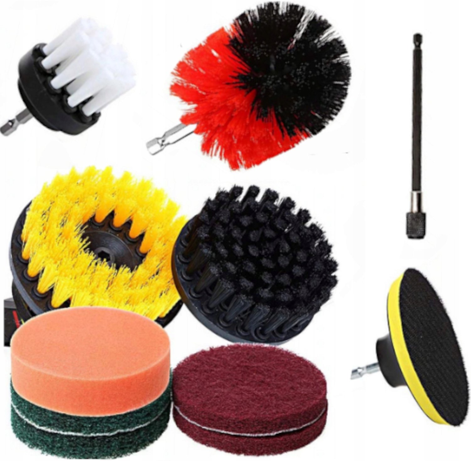 Reinigingsborstels en Pads voor Boormachine (11 stuks)