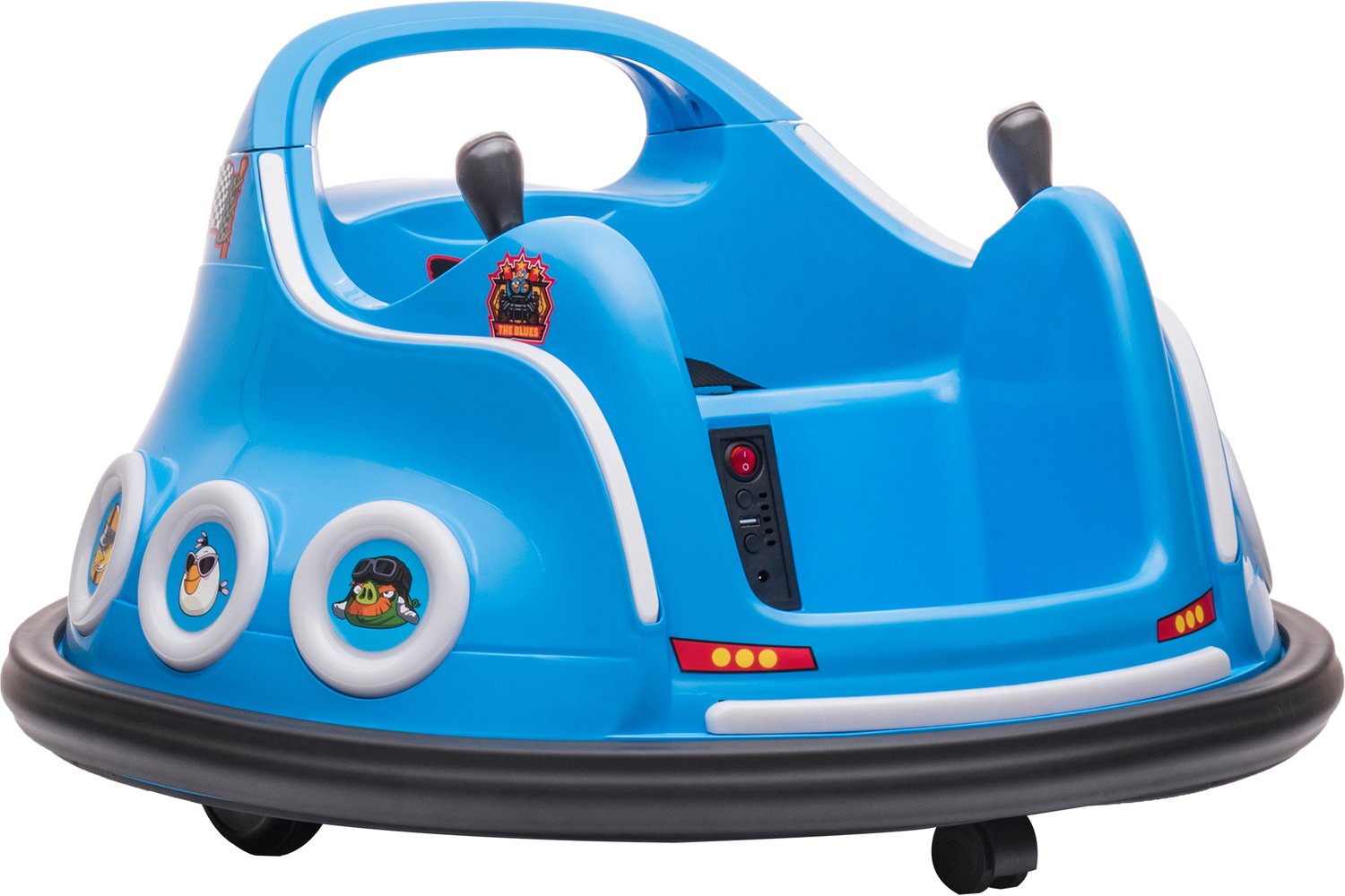 Playon Elektrische botsauto - 360° draaibaar - Met afstandsbediening en muziek en LED-verlichting - 73 x 73 x 44 cm - Blauw