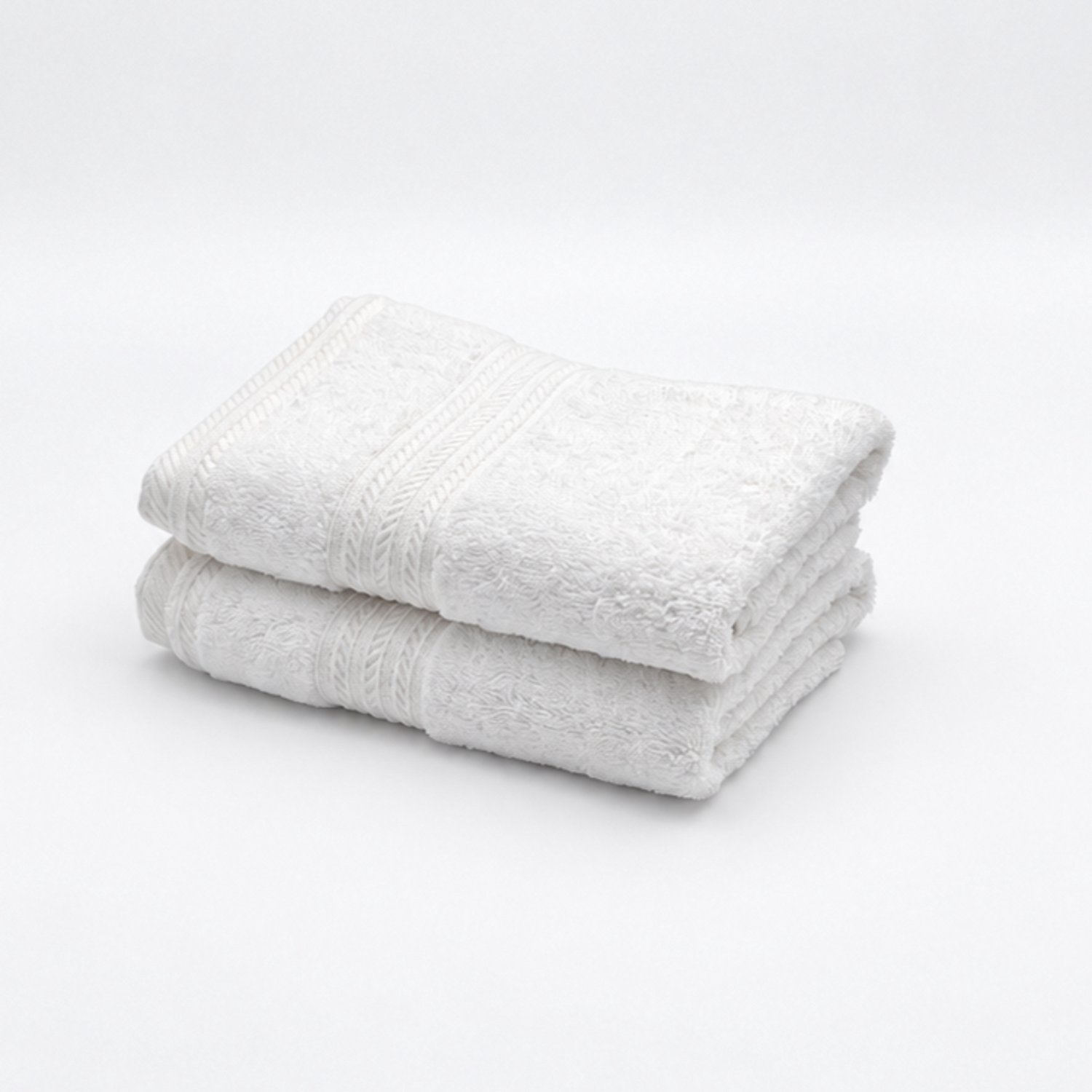 The Linen Room Handdoeken – 50 x 100 cm – Set van 2 – 100% Egyptisch Katoen – 600 gram /m2– Wit