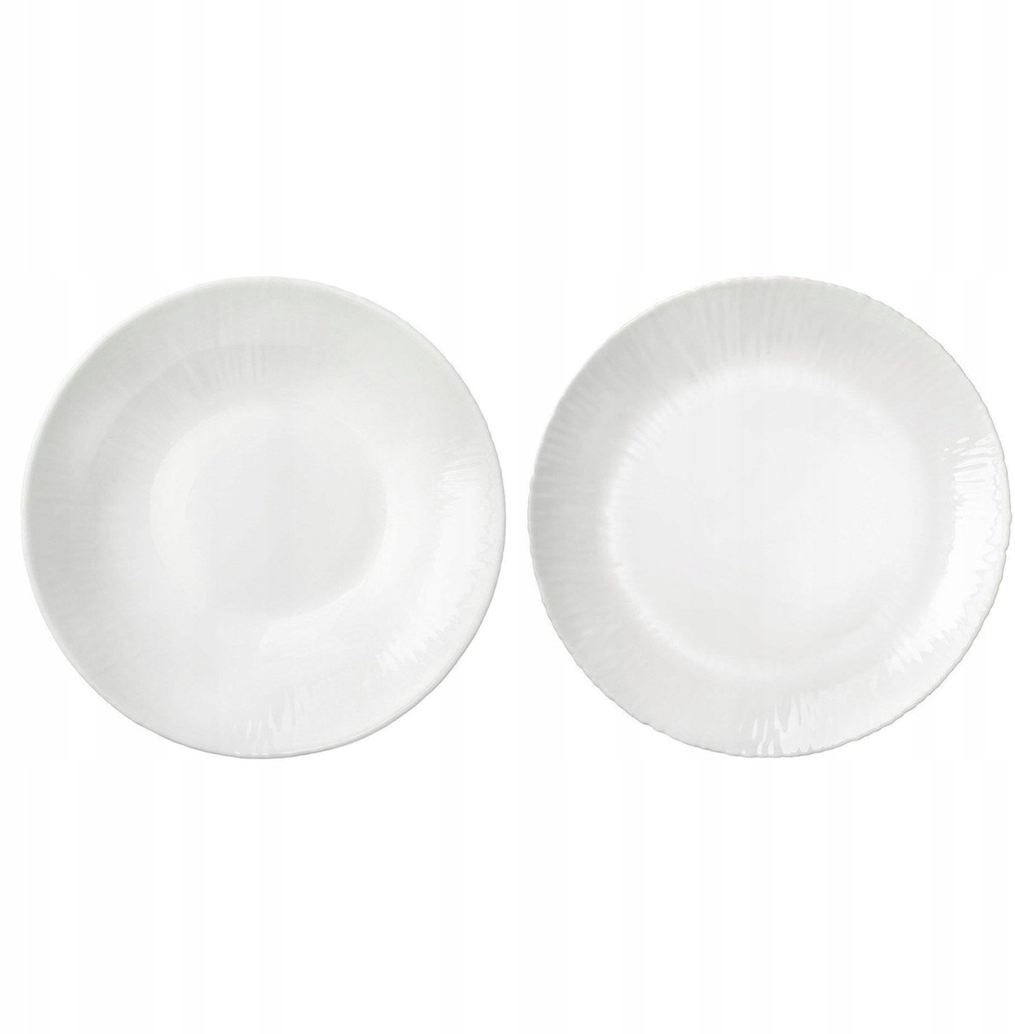 Bormioli Rocco Coconut servies: diep 20cm & plat 27cm bord, wit