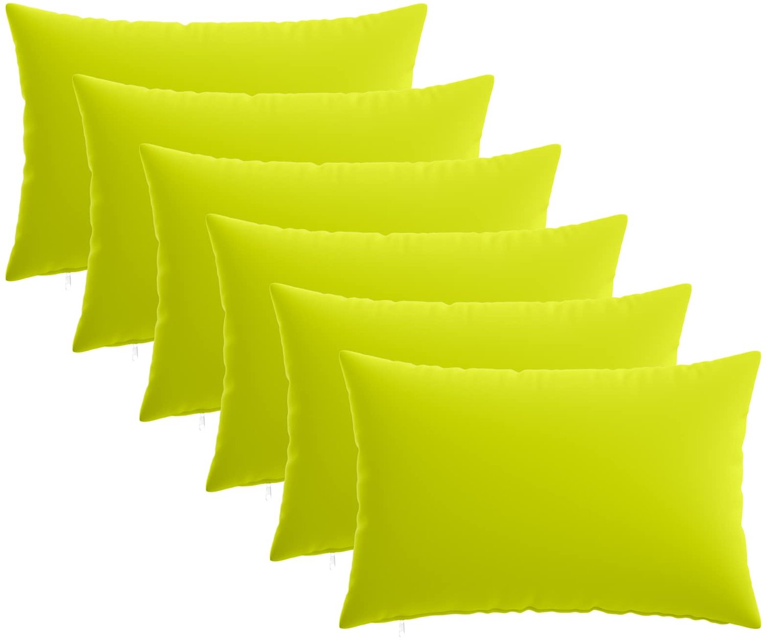 vidaXL Dekenkussen - 6 - st - HEERLEN - Heldere - Groen. - 30 - x - 50 - cm - Polyester Helder groen