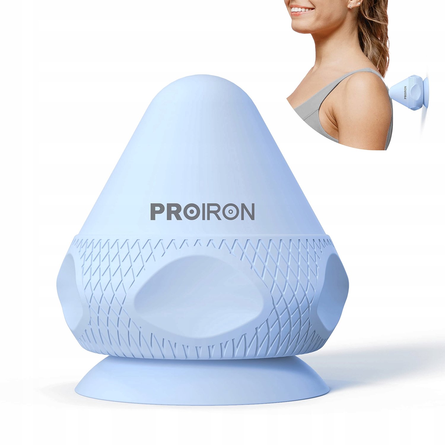 PROIRON Massagebal met Zuignap - Blauw