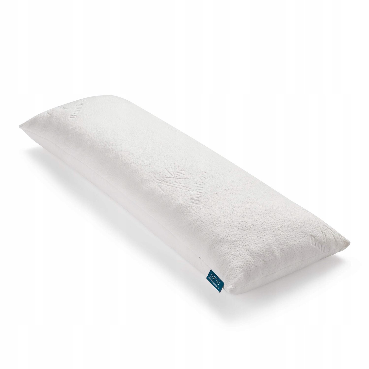 LUCID Body Pillow - Memory Foam, Bamboe, Wit, 54x20 inch