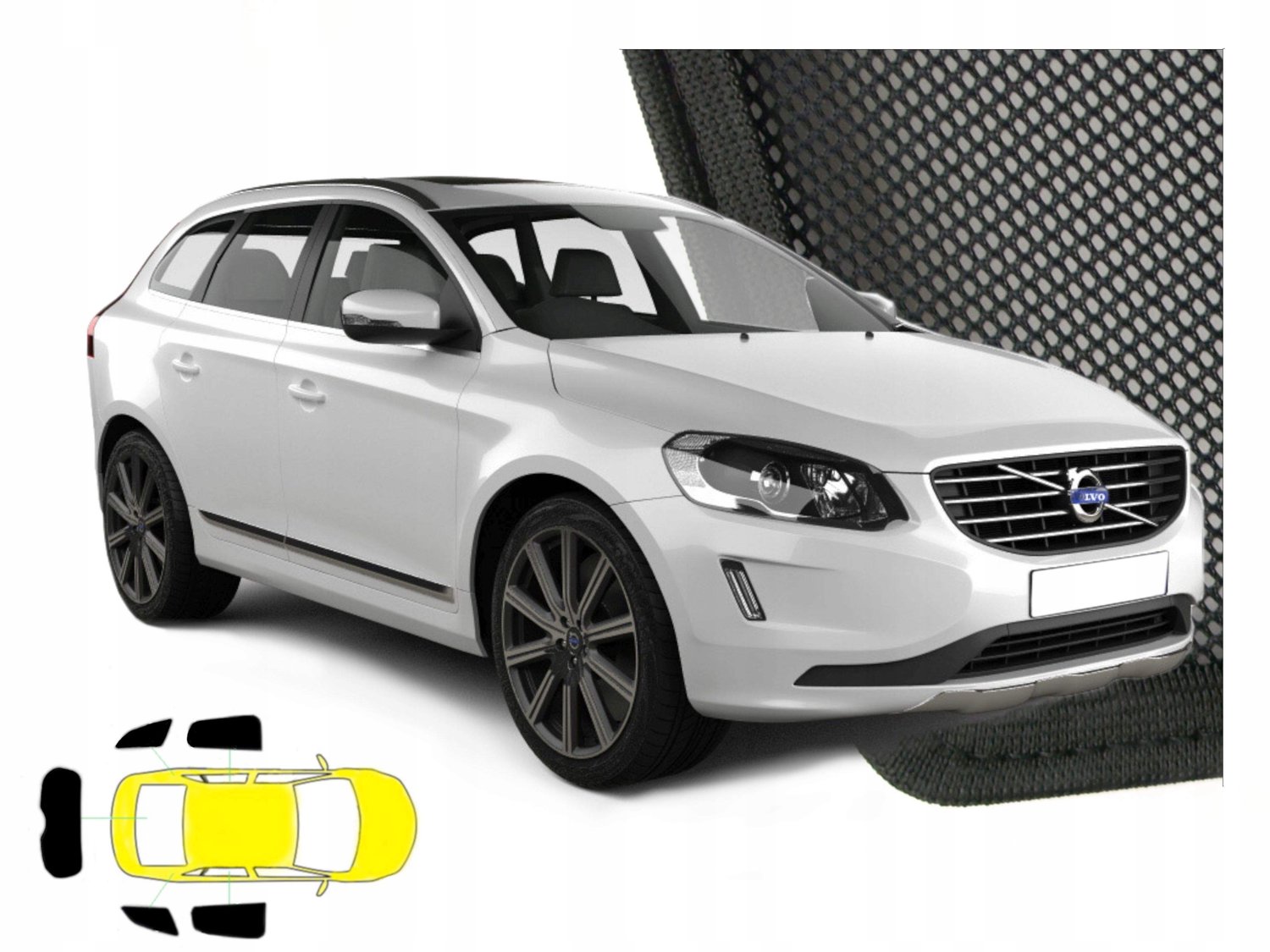 Zonneschermen Volvo XC60 I (2008-2017) - 5-delige set
