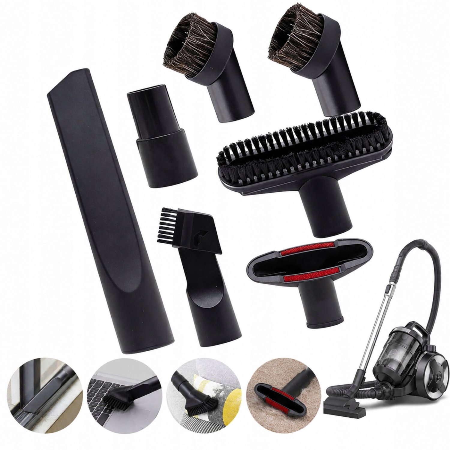 Universele stofzuigeraccessoireset 32-35 mm, 7-delig
