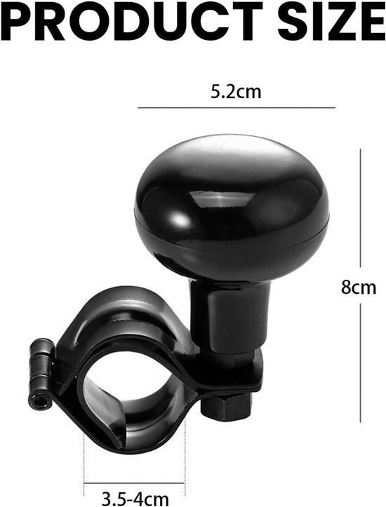 Universele Stuurknop voor Auto's - Stuurwiel Hulp, Draaiknop, Spinner en Versterker Bal voor Auto en Tractor — afbeelding 5