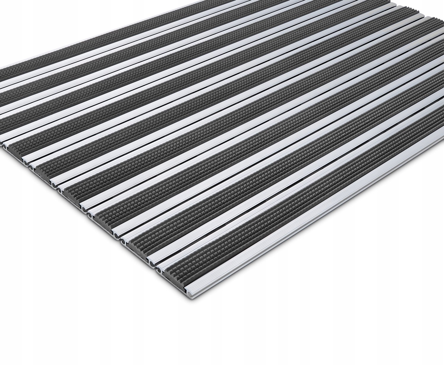 Polentex Combi Junior 12 Deurmat Aluminium/Rubber Grijs 100x50cm