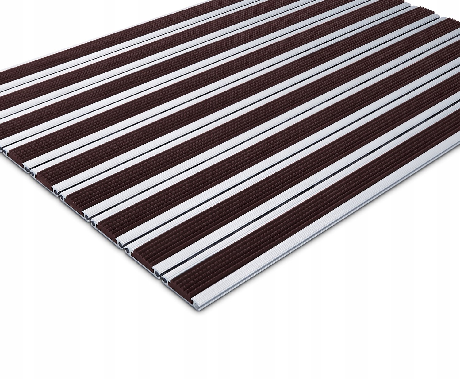 Polentex Combi Junior 12 Deurmat Aluminium/Rubber Bruin 100x50 cm