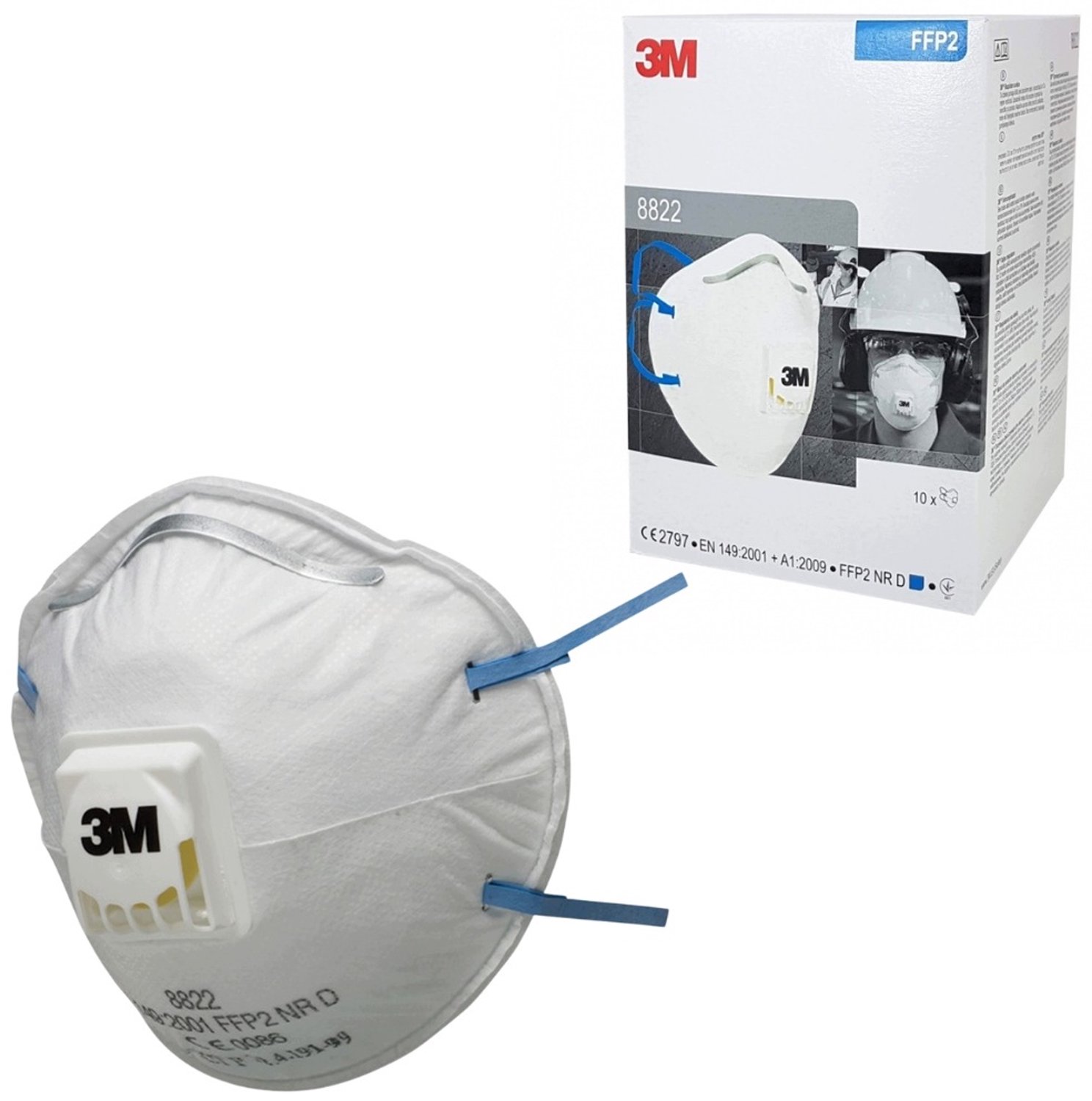 3M 8822 Cool Flow FFP2 stofmasker met ventiel - 1 stuk