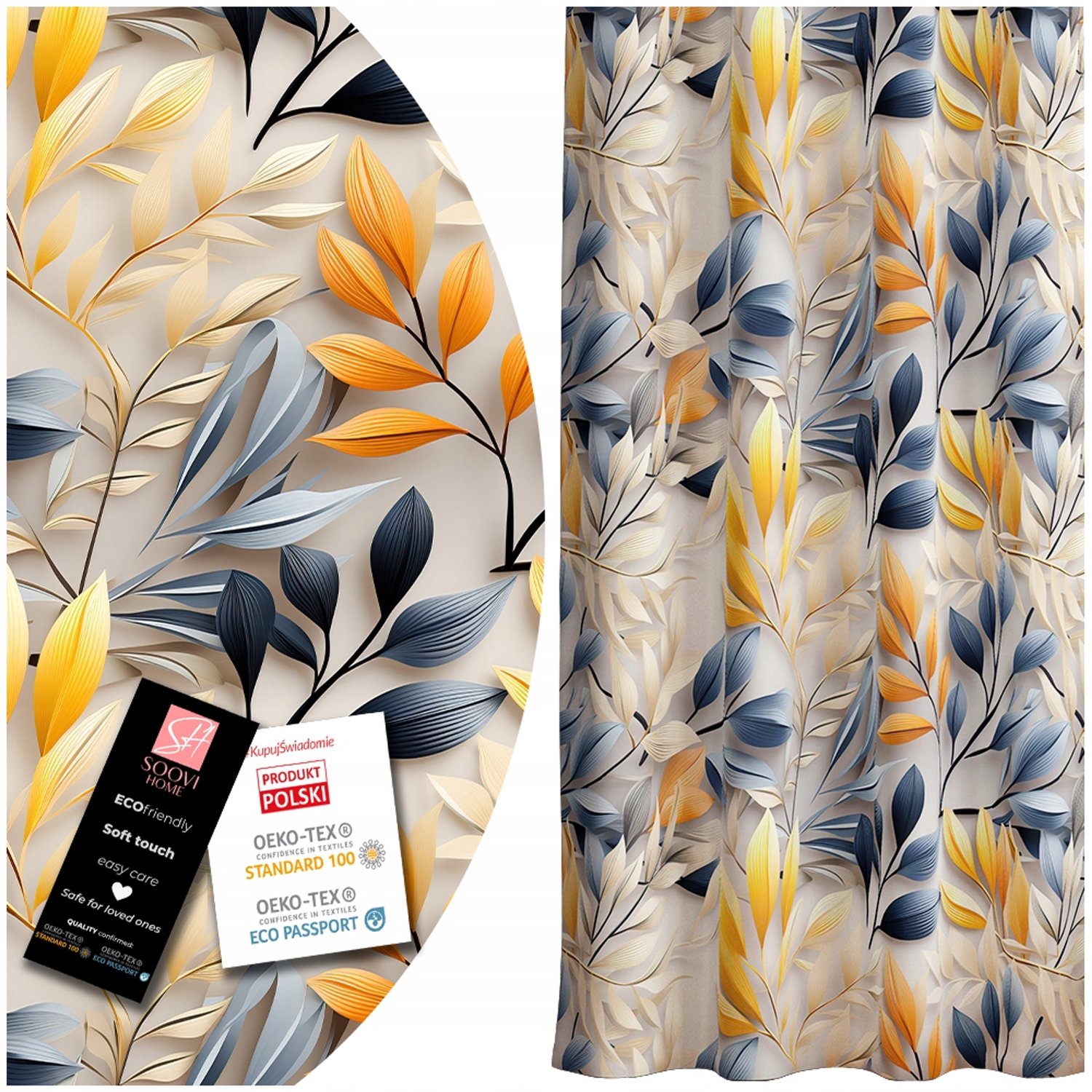 Kant-en-klare gordijnen 140x230cm met plooiband, 100% polyester