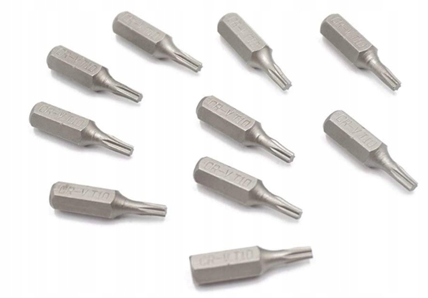 Torx TX10 Schroefbits 1/4" 25mm - Set van 10 stuks