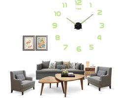 Yolistar Moderne doe-het-zelf wandklok, geruisloos, 3D-sticker, wandklok, decoratie, eenvoudig te monteren, decoratief voor thuis, keuken, kantoor, hotel en school