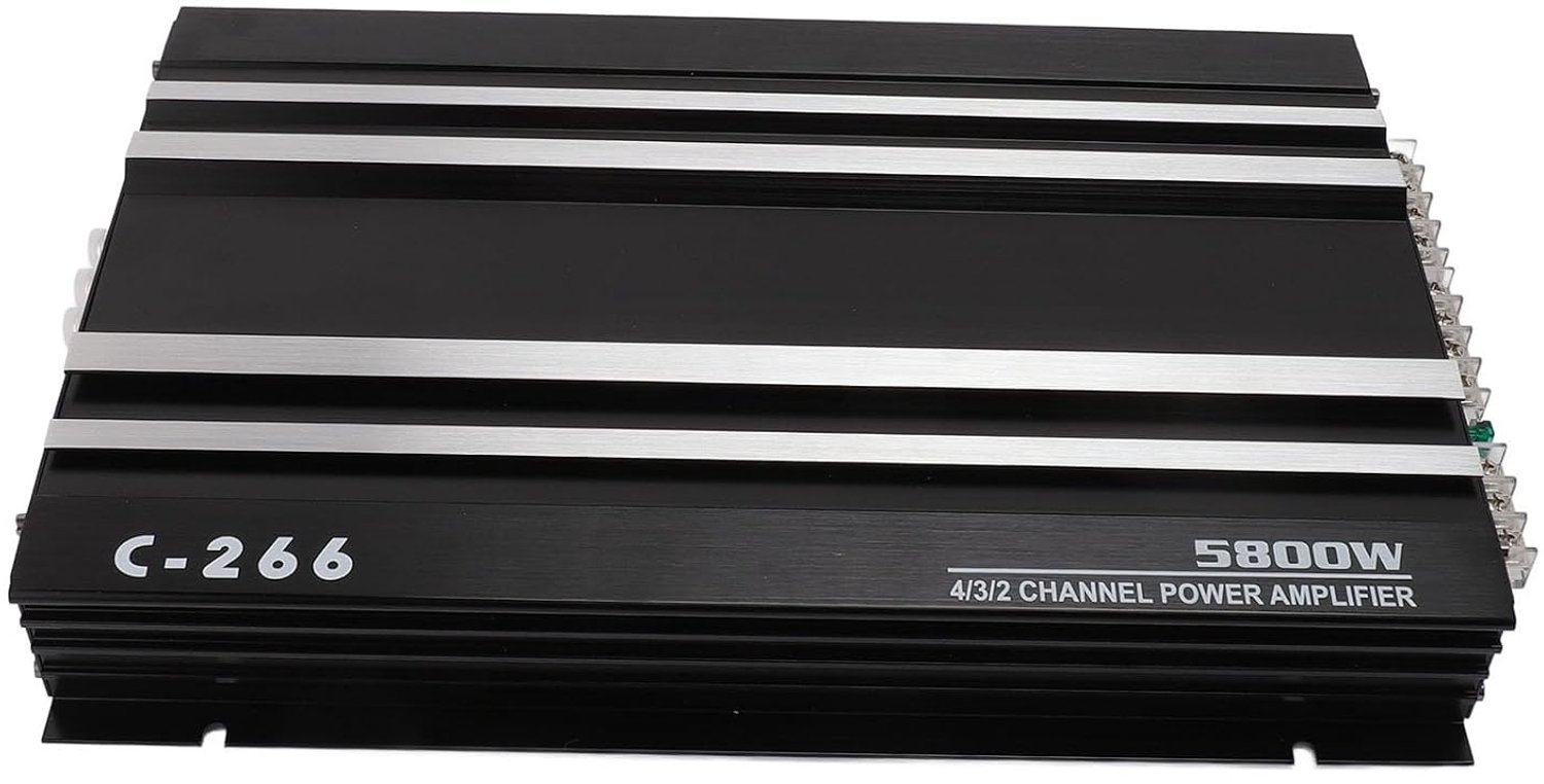 Compacte Auto 4-kanaalsversterker 5800 W met Eenvoudige Aanpassing, Krachtige Verstikkingsspoel, voor Autostereosysteem Aluminiumlegering