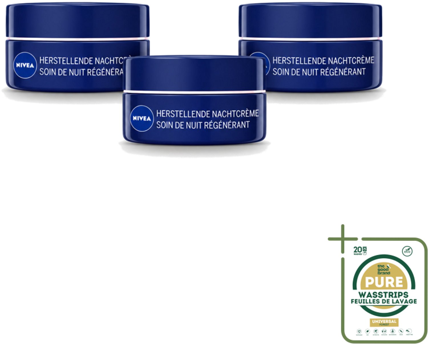3 x NIVEA - Nachtcrème - Essentials +24U Voedend - Voor gevoelige & droge huid - Met Sheaboter & Amandelolie - 50 ml - Wasstrips - Nachtcrème - Voedende Crème - Gevoelige Huid - Droge Huid - Sheaboter