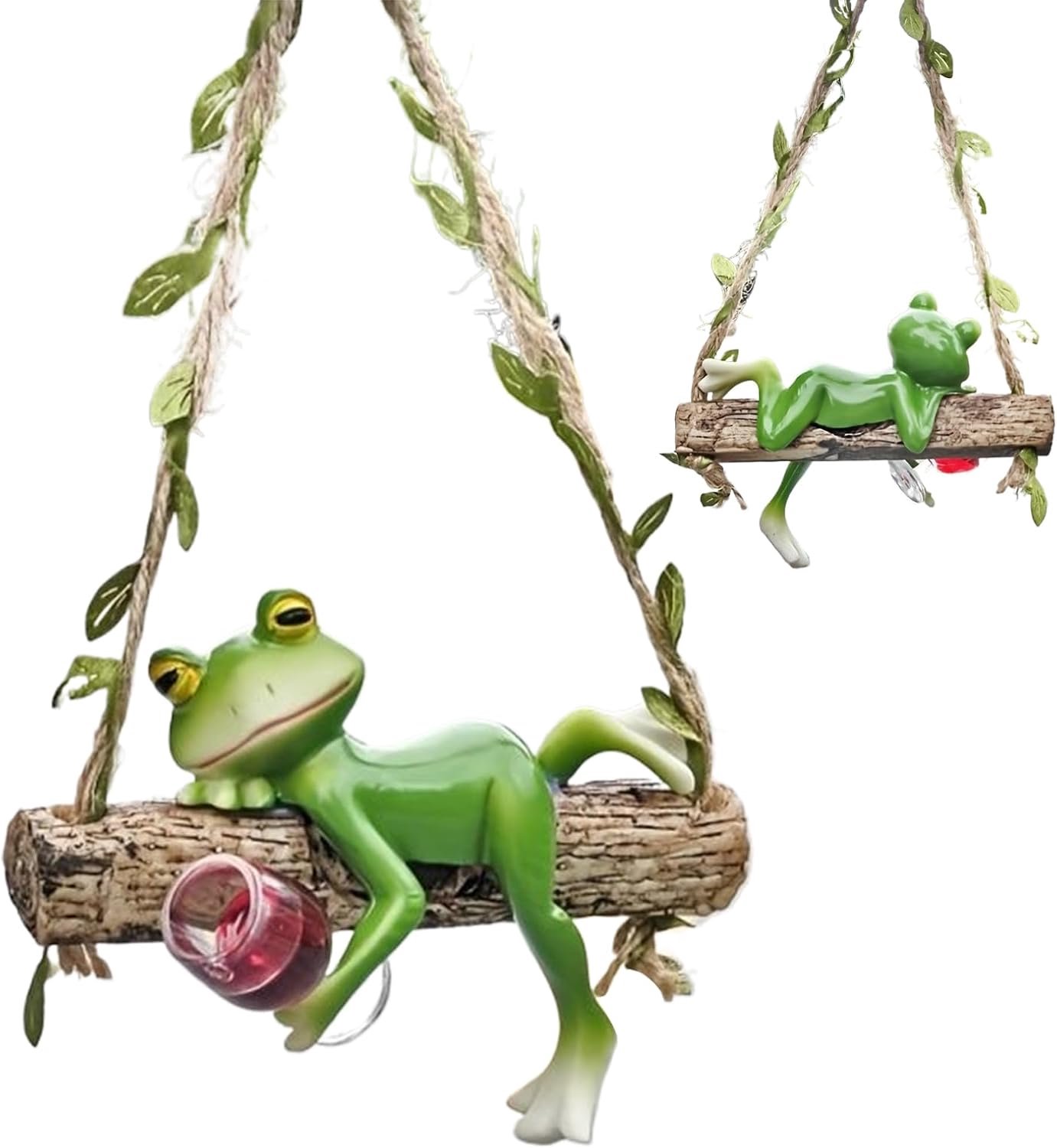 Kikkerbeelden - miniatuur grappige hars sculptuur, grillige wuivende tuinbeeldjes, charmante decoratieve dierlijke ornamenten voor thuis display | Voor woonkamer slaapkamer plank studie