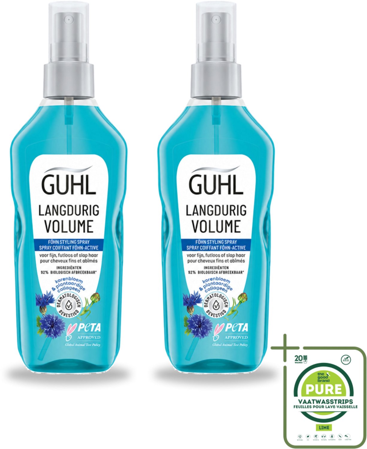 2 x Guhl - Styling Spray - Föhn Active - 125 ml - Grootverpakking - Haar Volume - Haar Grip - Haar Body - Haar Verzorging - Haar Fixatie