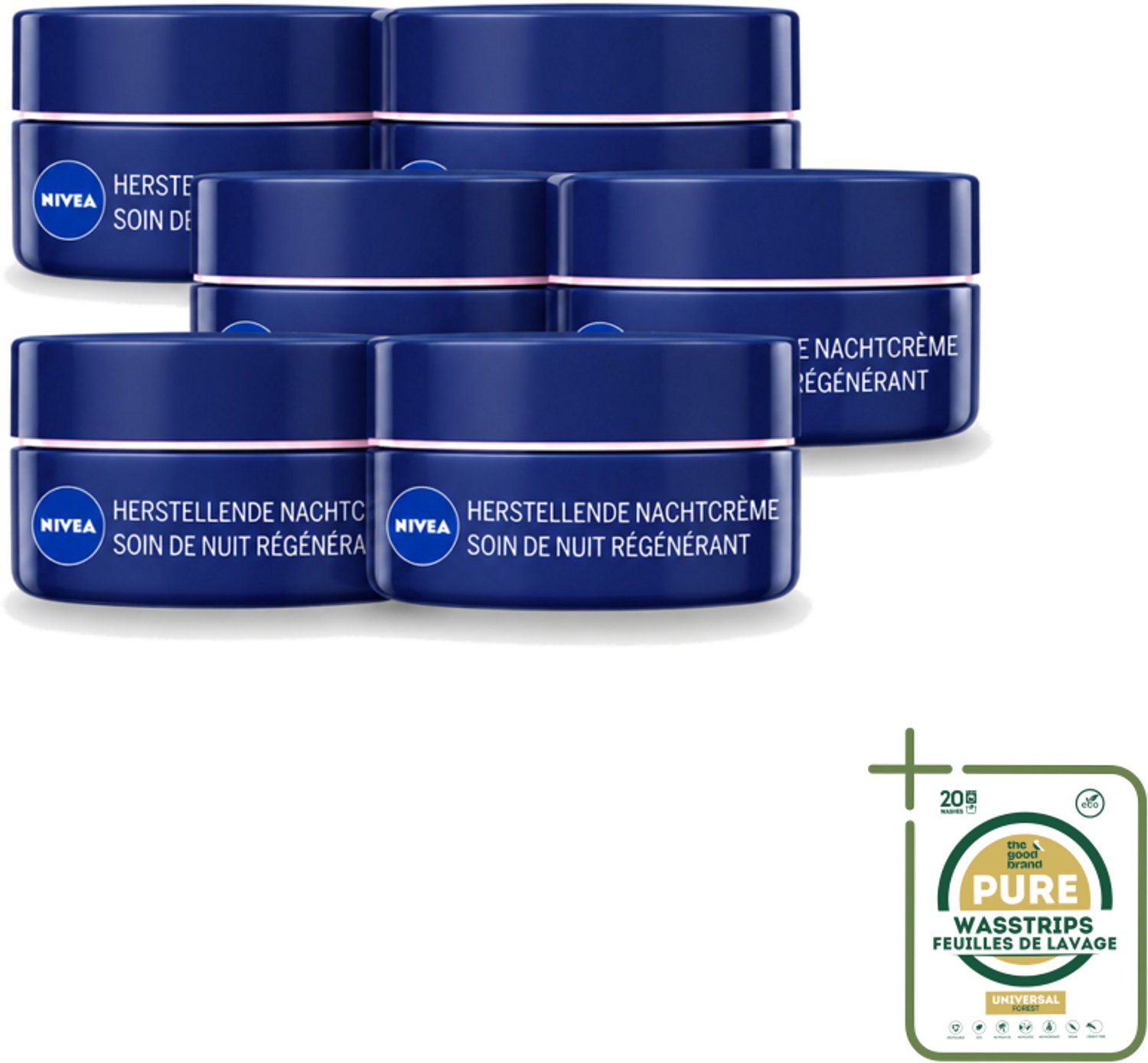 6 x NIVEA - Nachtcrème - Essentials +24U Voedend - Voor gevoelige & droge huid - Met Sheaboter & Amandelolie - 50 ml - Nachtcrème - Voedende Crème - Gevoelige Huid - Droge Huid - Sheaboter