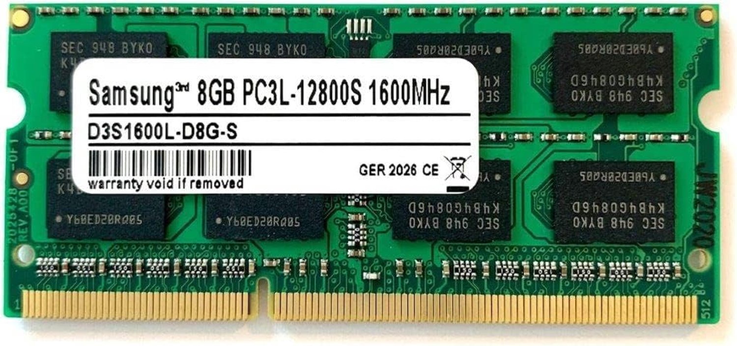 8GB DDR3 1600MHz SO-Dimm PC3L-12800S 2Rx8 1.35V 204pin - ShopVlot