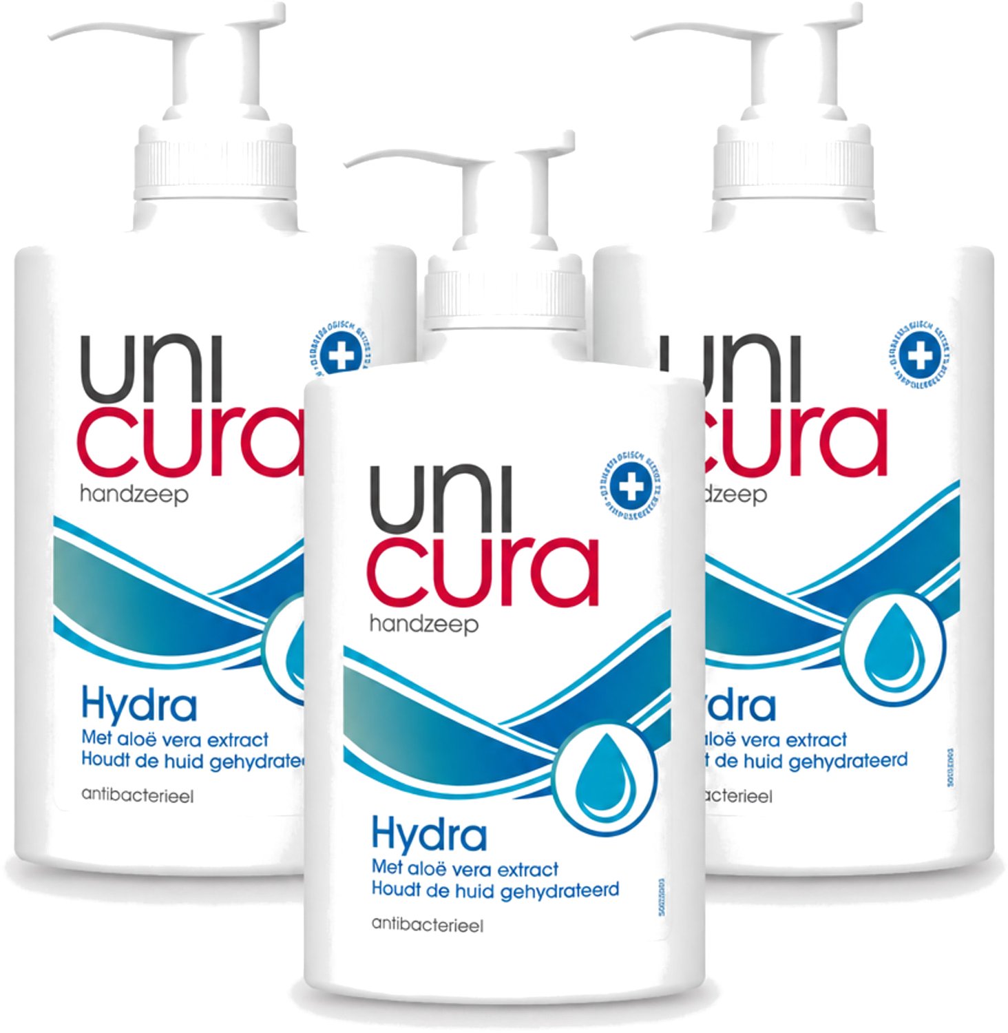 3 x Unicura - Vloeibare Zeep Hydra - Hydraterend - 250 ml - Voordeelverpakking - 3 stuks