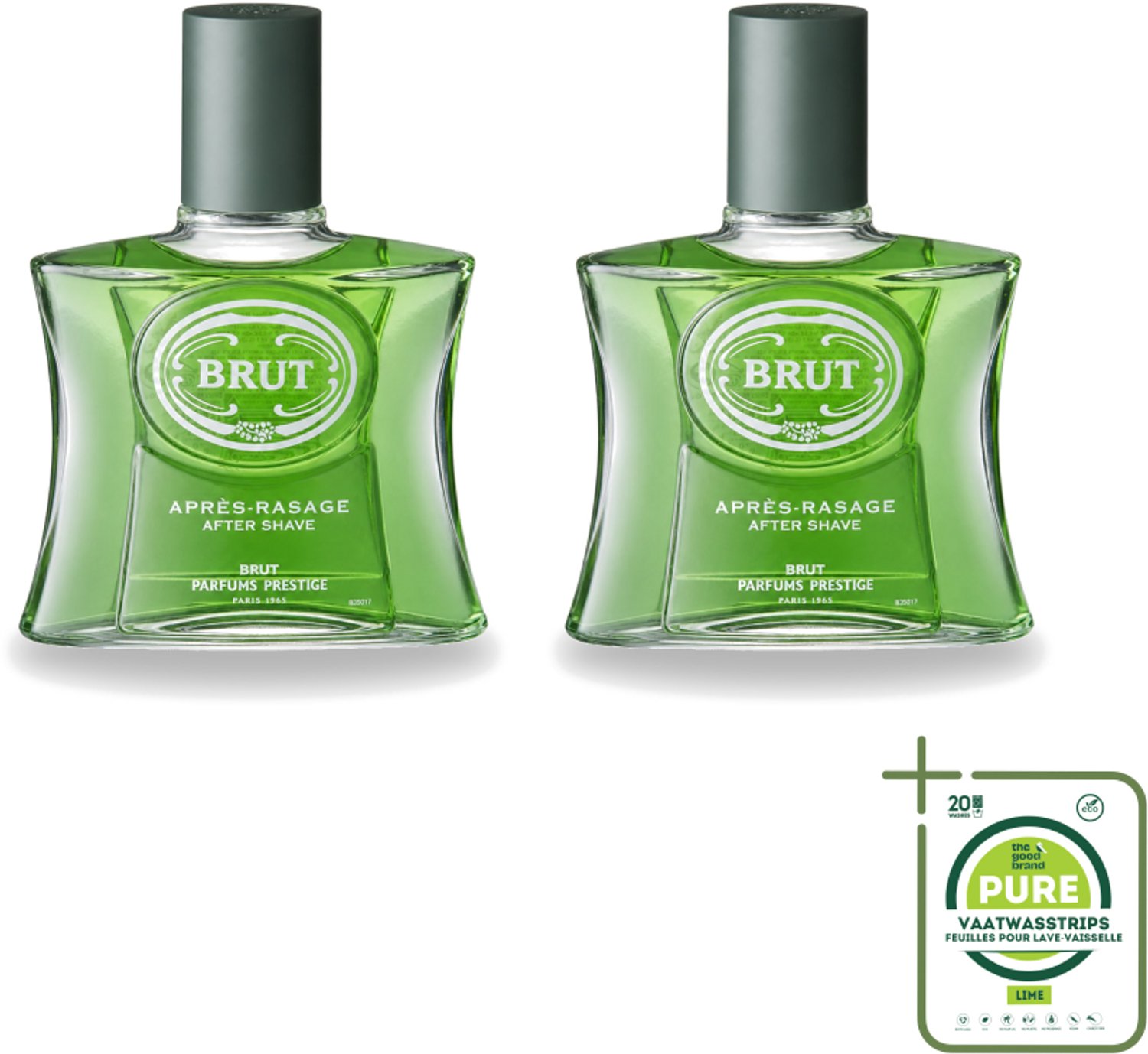 2 x Brut for Men – Aftershave Lotion – 100 ml - Grootverpakking - Vaatwasstrips - Aftershave - Herenverzorging - Klassieke Geur - Scheren - Huid Verzorgen