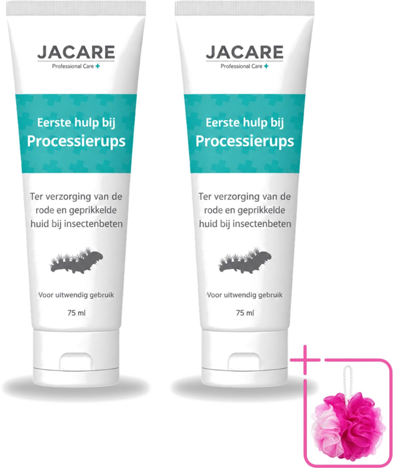 2 x Jacare – Gel – Processierups – 75 ml - Bulkverpakking - Processierups gel - Douchemop - Jeuk verlichting