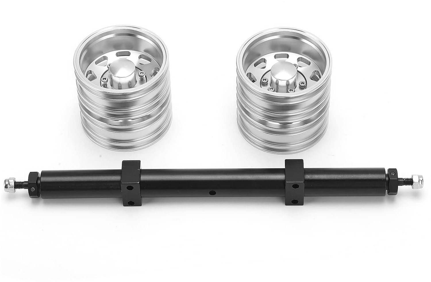 RC aluminiumlegering zilveren achteraswielnaafset voor 1/14 tractor