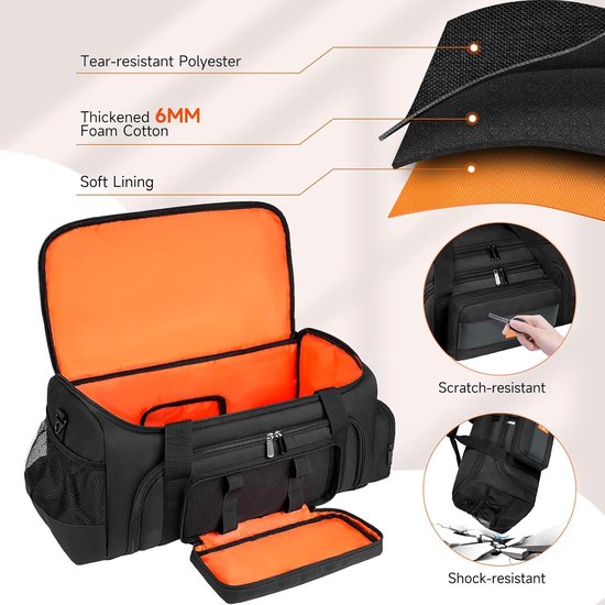 Compatibel met JBL PartyBox On The Go Speaker,Travel Storage Tote Bag Fits voor JBL PartyBox On-The-Go Essential Protable Party Speaker and Accessories,Case Only,No Shoulder Strap — afbeelding 2