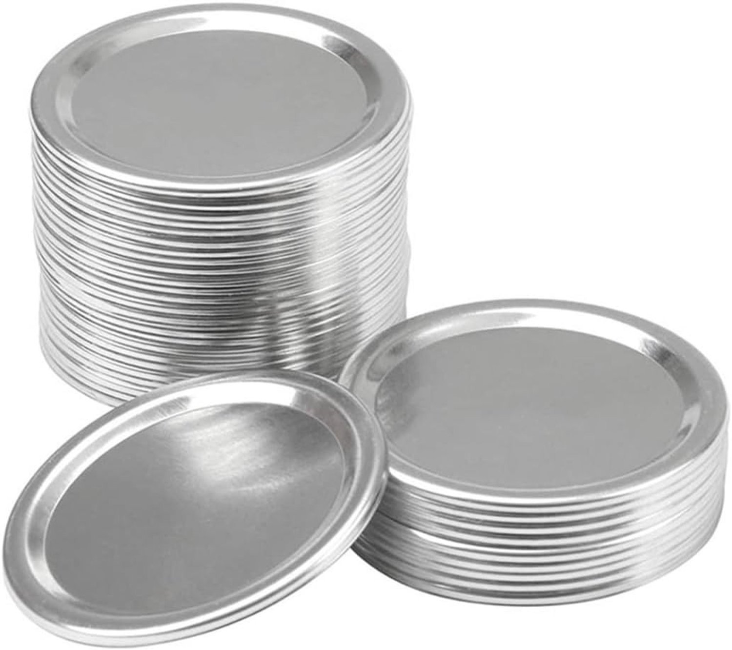 24 Stuks Mason Jar Deksels Met Gasket - Lekvrije Split Deksels Voor Inblikken En Opslag, 70mm Hoogtebestendig