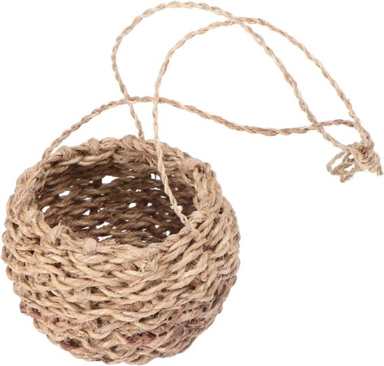 2stuks Houdbare Handgeweven Jute Opbergmand Voor Bloemen Planten Mini Haken Mand Voor Thuisgebruik Voor Raamdecoratie Voor Plantenliefhebbers — afbeelding 3