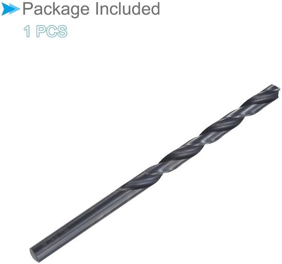 Twist Drill 10mm Drilling Diameter Black Oxide High Quality Steel Extra Long Straight Shank - ShopVlot — afbeelding 4
